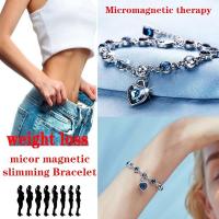 Exquisite Fashion Ocean Heart Weight Loss Bracelet Blue Crystal Bracelet Magnetic Therapy Fat Burning Health Jewelry Gift