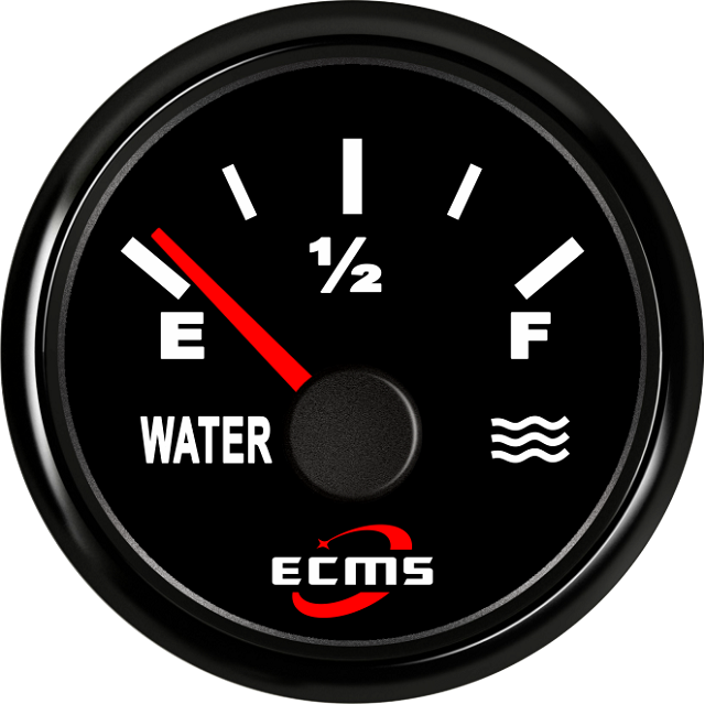 อุปกรณืวัดน้ำในถัง เกจวัดระดับน้ำ นำเข้า ขนาดหน้าปัด 52 มิล (0-190 โอห์ม) Water Level Gauge