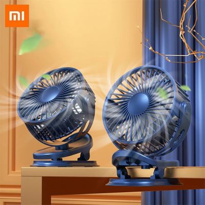 【YF】 Xiaomi Mini USB Fan Rechargeable Battery with Timer Strong Wind 3 Speed Desktop Portable Quiet Office Camping Outdoor