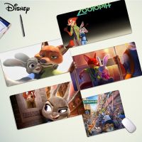 แผ่นรองเมาส์ Disney Zootopia แผ่นรองเมาส์ขนาดแผ่นเมาส์เกมแผ่นเดสก์ท็อปตลกไม่ซ้ำใครสำหรับตัวล็อคขอบขนาดใหญ่แผ่นคีย์บอร์ดเกม