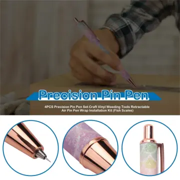 6pcs Air Release Pen Pin Pen Weeding Tool Retractable Precision Pin Pen For  Removing Bubbles On Car