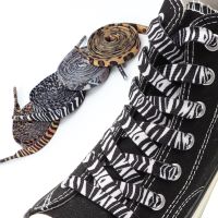 Flat Shoe Laces for Sneakers Leopard Zebra Tiger Snake Shoelaces Animal Pattern Print Shoelace Women Man Luxurious Shoestrings