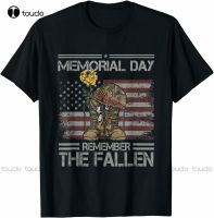 Memorial Day Remember The Fallen Military Usa Flag Vintage T-Shirt S-3Xl MenS White T-Shirts Fashion Tshirt Summer  Xs-5Xl Tee