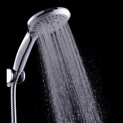 Zhangji 5 Function Round Rain Shower Head Set with Shower Hose Shower Holder For Bathroom Top Quality Two colors Send Randomly Showerheads