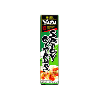 Yuzu Kosho (Spicy Yuzu Paste) ゆず แบรนด์ S &amp; B  Tube 43 g. ยูสุ โคโช พริกเขียวผสมผิวส้มยูสุ ปรงรส 43 กรัม Product Of Japan