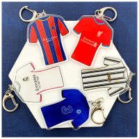 【cw】 Barcelona Real Madrid Juventus Jersey Keychain Acrylic Paris Liverpool Keychain Pendant Football Gift ！