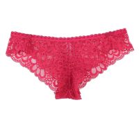 Annebra กางเกงใน ทรงบิกีนี่ ผ้าลูกไม้ Bikini Panty รุ่น AU3-799 สีฟ้าเข้ม , สีชมพูบานเย็น