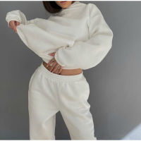 Womens Tracksuit Two Piece Sets Autumn Winter Long Sleeve Hooded Sweatshirt And Jogger Pants Suit Female 2021 Ladies Sportswear