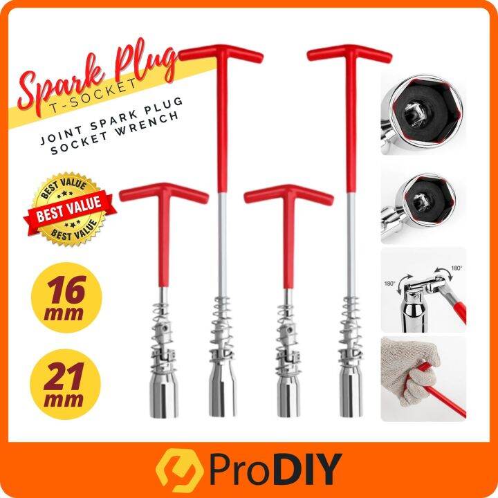 TBar Spark Plug Removal Tool Universal Handle Spark Plug Spanar with