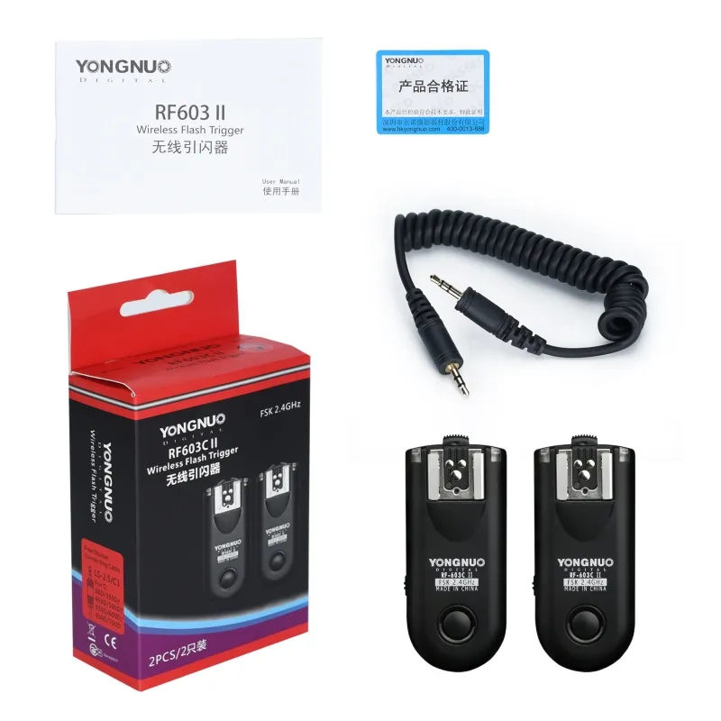 YONGNUO RF-603C-II-C3 Wireless Remote Flash Trigger Kit for Canon 1D 5D 7D  10D 20D 30D 40D 50D Lazada PH