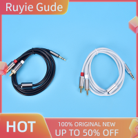 Ruyie สาย RCA 3.5มม.ชายถึง2RCA AUDIO STEREO Y Splitter CABLE สำหรับแท็บเล็ตพีซี