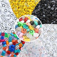 50Pc Smiley Face Beads for Jewelry Making Acrylic Happy Spacer Beads for DIY Bracelets Handmade Accessories Craft Making Supplie