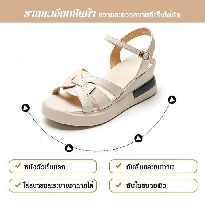 hot-sale-platform-รองเท้าแตะส้นเตารีดทรงโรมัน