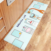 Moder kitchen Carpet Waterproof Oilproof PVC Cartoon Mat Kitchen Floor Door Mat Anti-slip Mats Home Entrance Front Door Doormats