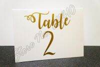 Custom Wedding Table Number Decal Sticker Reception Bridal Shower Decor Wall Sticker B276