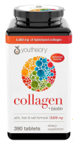 Youtheory Collagen Advanced Formula 390 เม็ด Type 1, 2 &amp; 3