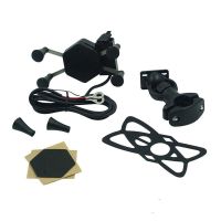 Motorcycle Bike Mobile Phone Stand Holder 360 Rotatable With USB Charger Socket X Type Handlebar Rearview Mirror Mount bracket