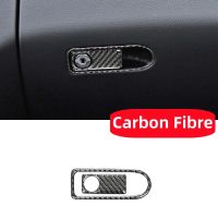 ✈ Carbon Fiber Glove Box Handle Switch Button Panel Sticker Decor Trim for Mercedes Benz C CLASS W204 2007-2014 Car Accessories