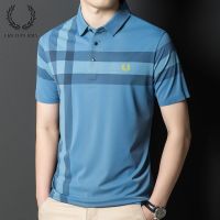 PERRY wheat ear short-sleeved mens polo shirt casual summer high-end fashion lapel trend top men Authentic British