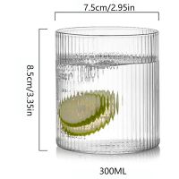 Handmade Vertical Whiskey Glass Wine Glass Creative Glass Juice Drink Coffee Cup Crystal Retro Wine Glass