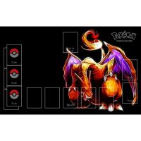 PTCG Pokemon Card 1St Edition Charizard Mewtwo Pikachu Fighting Battle Game Table Mat 60*37 Game Collection Cards Kids Gift Toys