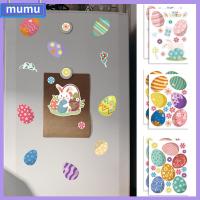 MUMU 8Pcs/Lot น่ารัก ลูกไก่ ของตกแต่งงานปาร์ตี้ ไข่ สติกเกอร์แก้ว กระต่าย อีสเตอร์