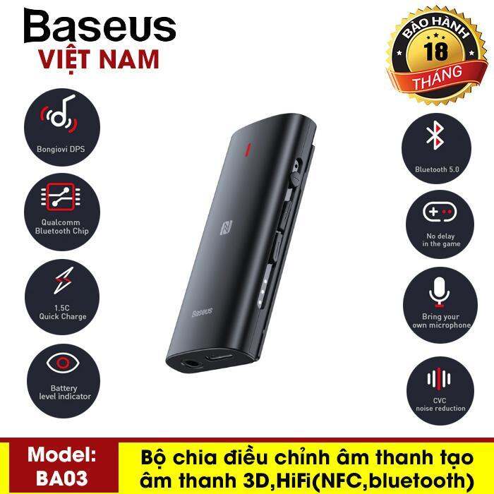 Bộ Chia Và Điều Chỉnh Âm Thanh Ba03 Kết Nối Bluetooth Công Nghệ Lọc Tiếng Ồn