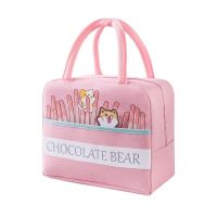 ◐⊙ Kawaii Children Cartoon Portable Insulated Thermal Picnic Food Thickened Lunch Bag Box Tote Food Fresh Cooler Bags Pouch for Kid