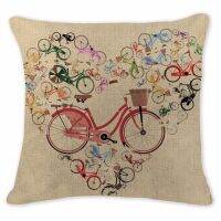 2017 Luxury Cushion Case Vehicles Bicycle Pillow Cases Office Large Cotton Linen Car Home Decorative White Throw Pillow Covers