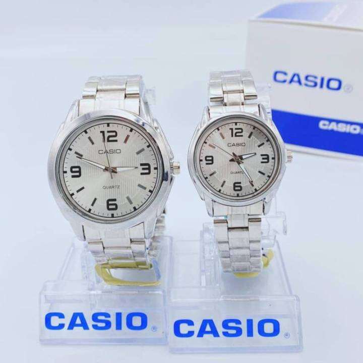 นาฬิกาข้อมือแฟชั่นดัง-casio-นาฬิกาสายเลส-มี-ช่อง-บอก-วันที่-ขนาดหน้าปัด-32-38-mm-สินค้ามีถ่าน-ผ้าเช็ค-ถุงผ้าแถมให้นะคะ