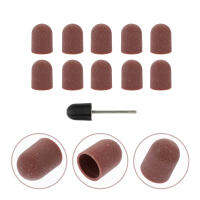 ETEREAUTY 10pcs Nail Art ing Sanding Caps พร้อมเครื่องมือทำเล็บชุดเล็บ