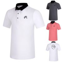 FootJoy✸✒✖ Malbon Golf short-sleeved T-shirt sports quick-drying breathable mens POLO shirt casual GOLF lapel jersey