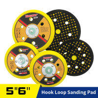 5 นิ้ว 6 นิ้ว Sanding Pad Buffing แผ่นขัด Hook and Loop PU Backing Plate 5/16-24 ด้ายสำหรับ Orbital Pneumatic Sander-Lianeur