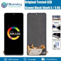 Bluesky 6.67 "AMOLED ของแท้สำหรับ Black Shark Xiaomi 5สัมผัสหน้าจอ LCD ตราปลาฉลามโดย A0กรอบหน้าจอดิจิตอลสำหรับ BlackShark 5 RS 5RS Lcd