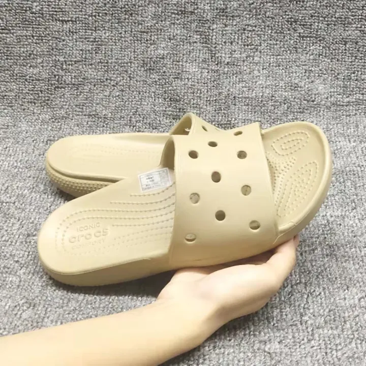 Fashion【Ready Stock】 ONHAND Crocs 195. Classic Crocs Slide Bk Authentic ...