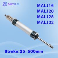 MALJ series MALJ16 MALJ20 MALJ25 MALJ32 mini cylinder adjustable 25 50 75 100 125 150 500mm stroke double acting pneumatic type