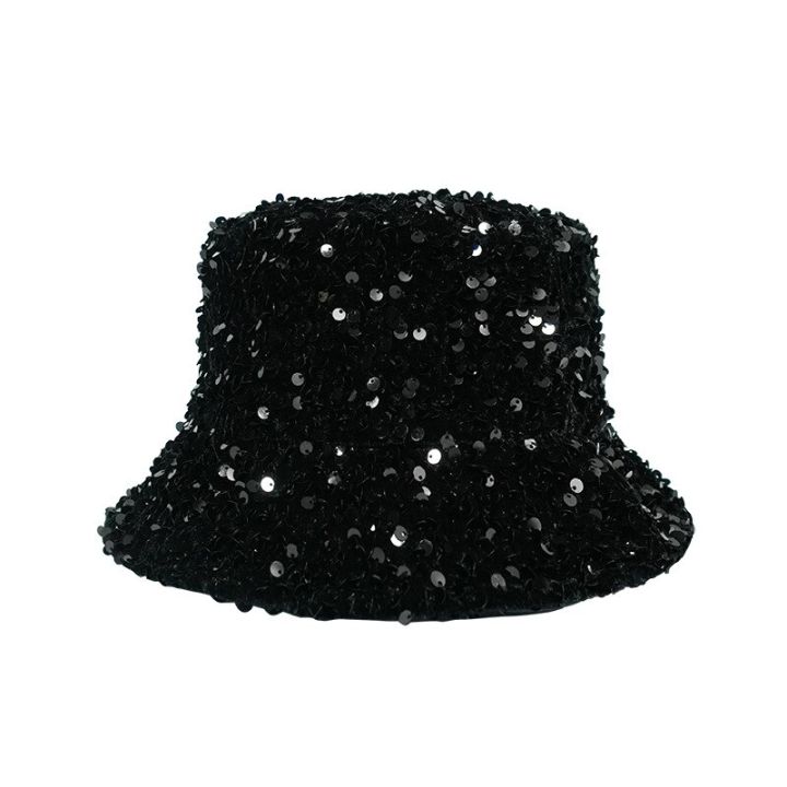 หมวกปานามาปักเลื่อมระยิบระยับสำหรับผู้หญิงใหม่ผู้ชาย2023-topi-bucket-กันลมสำหรับชาวประมง