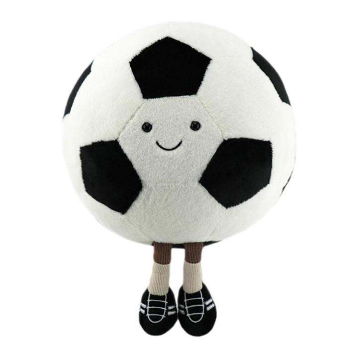 plush-football-ball-smile-basketball-plush-toy-cute-ball-pillow-car-home-football-doll-smiley-ball-vent-throw-doll-indoor-decor-workable