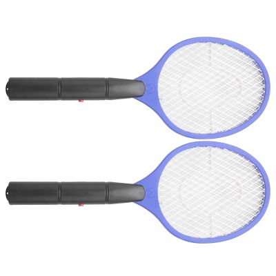 2X Batteries Operated Hand Racket Electric Mosquito Swatter Insect Home Garden Pest Bug Fly Mosquito Swatter Killer