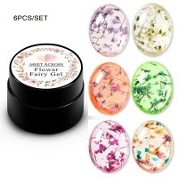 【YP】 MEET ACROSS 2/4/6PCS Flowers Gel Dried UV Painting Nails Decoration