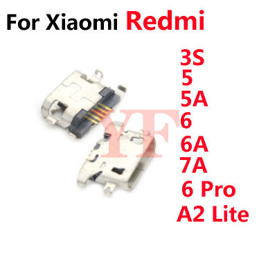 10ชิ้น6A Xiaomi Redmi 6 6Pro 7 7A 5 5A A2 Lite 3S USB Mengecas Port Dok Plug Pengecas Penyambung Soket Bahaikan Agian