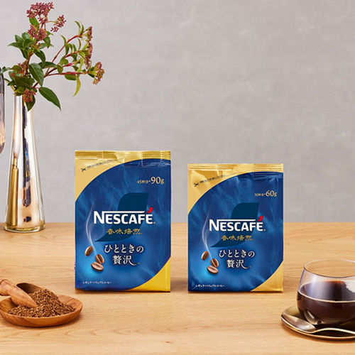 Nescafe coffee  (refill)  dark roasted  rich  flavor ขนาด 90 g กาแฟเนสกาแฟถุงน้ำเงิน ขนาด 90 g กาแฟญี่ปุ่น