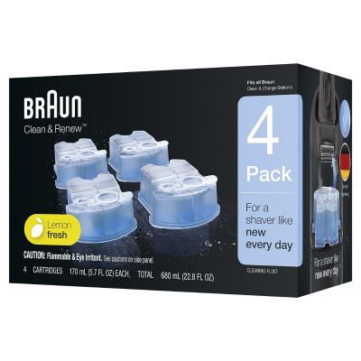 Braun Clean &amp; Renew Refill Cartridges CCR - Pack of 4