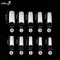 Monja 100Pcs Transparent Natural French Nail Art Half Cover False Nails Ballet Acrylic UV Gel Extension Nail Tips Manicure Tool