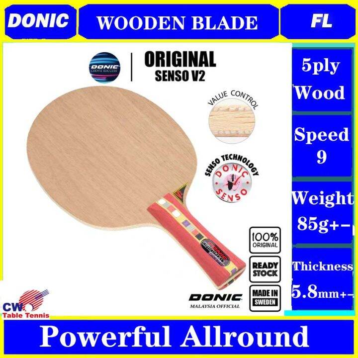 DONIC Original Senso V2 POWER ALLROUND VARIETY Table Tennis Blade Made ...