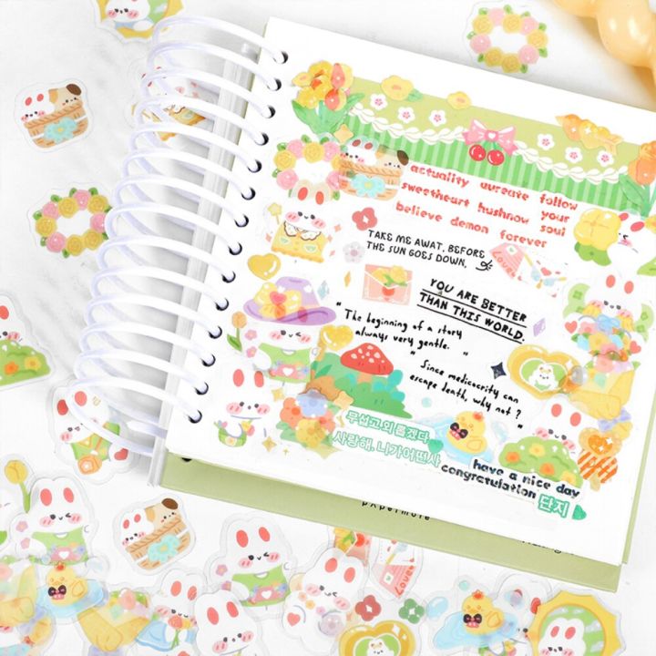 mr-paper-6-style-40pcs-bag-cute-animal-pet-sticker-creative-cartoon-bear-rabbit-hand-account-decorative-stationery-sticker
