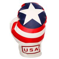 ✒▥ บุคลิกภาพ OEM Headcover ไดร์เวอร์กอล์ฟ 440cc 460cc หนังสังเคราะห์ USA Flag Stars and Stripes ถุงมือชกมวย Headcover