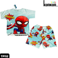 Quần áo bé trai Thun lạnh In 3D Hình Người nhện Spiderman Kunkun TP112 thumbnail