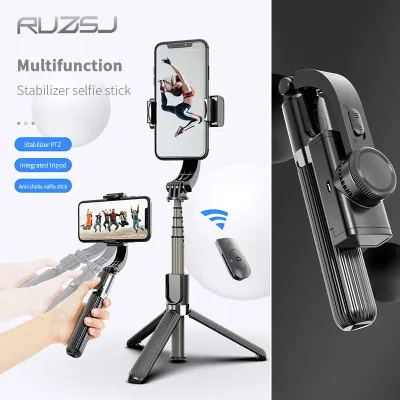 RUZSJ ที่กันสั่นขากล้องมือถือบลูทูธ L08แท่งไม้ที่จับเซลฟี่ Q08โทรศัพท์มือถือขาตั้งสำหรับ Iphone เซลฟี่แบบปรับได้/Huawei