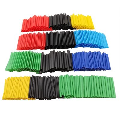 530Pcs/Set Heat Shrink Tube 2:1 Wrap Wire Cable Insulated Polyolefin Krimpkous Heat Shrinkable Sleeve Tubing Termoretractil Kit Electrical Circuitry P